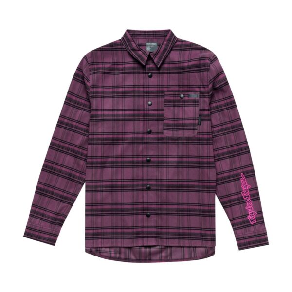 Pánská košile Troy Lee Designs Grind Flannel - plaid deep purple Velikost: XXL