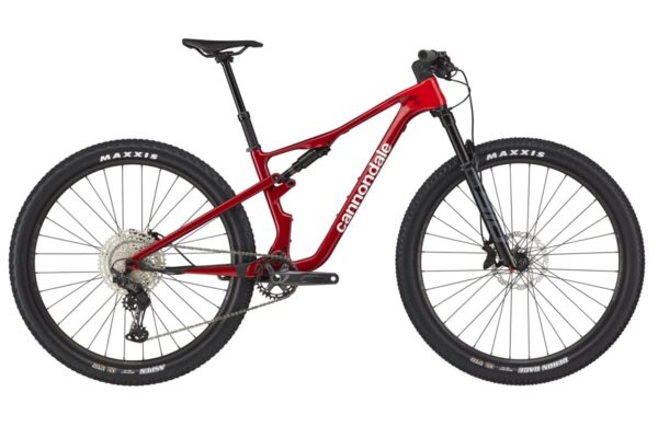 CANNONDALE kola a rámy Celoodpružené kolo Cannondale Scalpel Carbon 4 - Metallic Red Velikost: XL