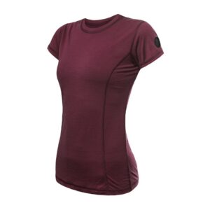Dámské funkční triko Sensor Merino Air kr.rukáv - port red Velikost: L