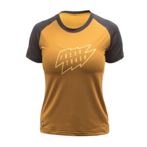 Dámské funkční triko s krátkým rukávem Fresh Trash Horizon - Golden/Black Velikost: S