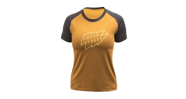 Dámské funkční triko s krátkým rukávem Fresh Trash Horizon - Golden/Black Velikost: S