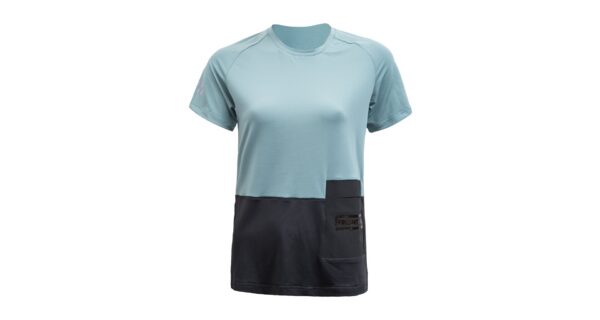 Dámské funkční triko s krátkým rukávem Fresh Trash Horizon pocket - Mint/Black Velikost: L