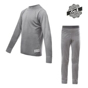 Dětský funkční set Sensor Merino Active triko dl.rukáv + podvlékací kalhoty - šedá Velikost: 110