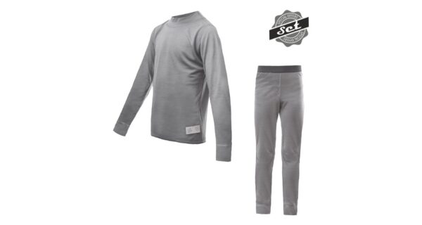 Dětský funkční set Sensor Merino Active triko dl.rukáv + podvlékací kalhoty - šedá Velikost: 110