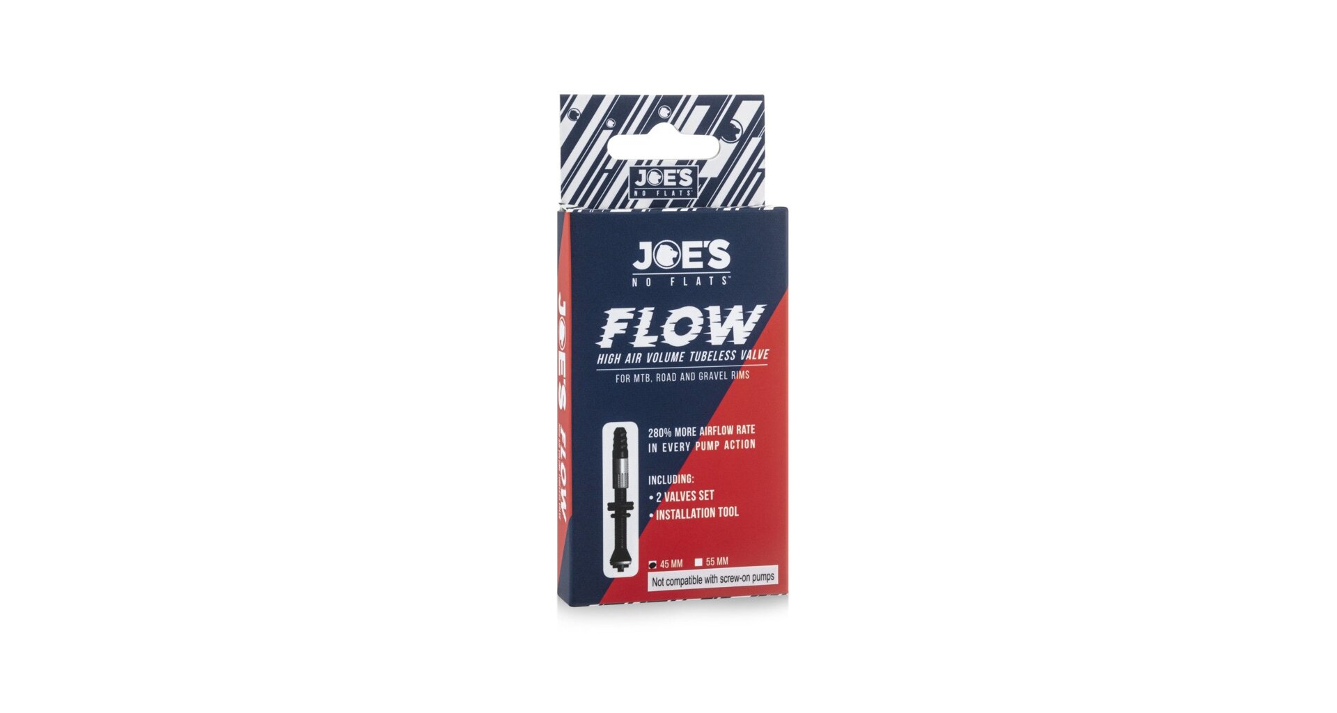 JOE´S NO FLATS Bezdušové Ventilky Joe's Flow High Air Volume - 45mm - Obrázek 2
