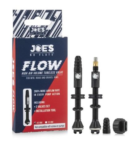 JOE´S NO FLATS Bezdušové Ventilky Joe's Flow High Air Volume - 45mm