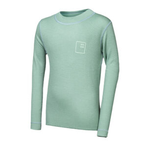Juniorské funkční triko Sensor Merino DF Logo UP dl.rukáv - basil green Velikost: 150