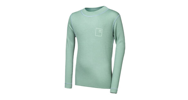 Juniorské funkční triko Sensor Merino DF Logo UP dl.rukáv - basil green Velikost: 150