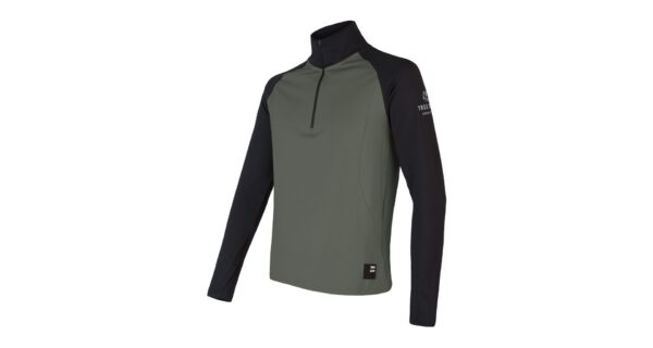 Pánská funkční mikina Sensor Coolmax Thermo - olive green/černá Velikost: XXXL