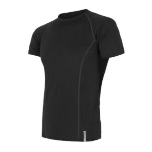 Pánské funkční triko Sensor Merino Active kr.rukáv - černá Velikost: XXXL