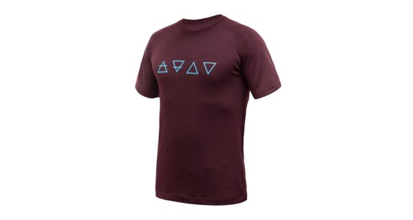 Pánské funkční triko Sensor Merino Blend Elements kr.rukáv - port red Velikost: S