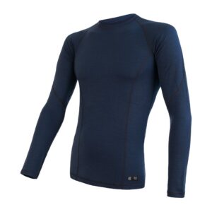 Pánské funkční triko Sensor Merino DF dl.rukáv - deep blue Velikost: L