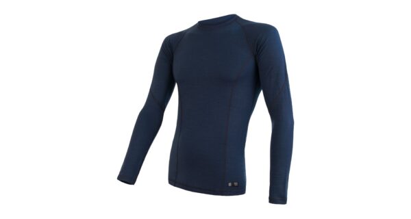 Pánské funkční triko Sensor Merino DF dl.rukáv - deep blue Velikost: L