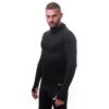 Pánské funkční triko Sensor Merino DF dl.rukáv s kapucí - černá Velikost: XL - Obrázek 2