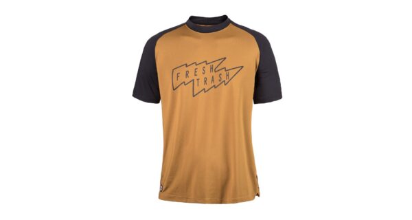 Pánské funkční triko s krátkým rukávem Fresh Trash Horizon - Golgen/Black Velikost: XL