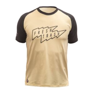 Pánské funkční triko s krátkým rukávem Fresh Trash Horizon - Sand/Black Velikost: XL