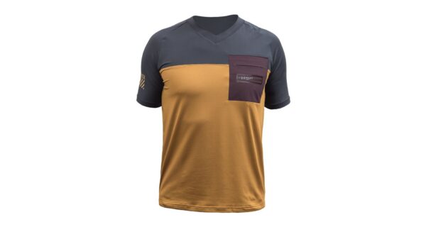 Pánské funkční triko s krátkým rukávem Fresh Trash Horizon pocket - Goldeg/Black Velikost: M