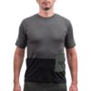 Pánské funkční triko s krátkým rukávem Fresh Trash Lite merino pocket - Olive green/Black Velikost: XL - Obrázek 2