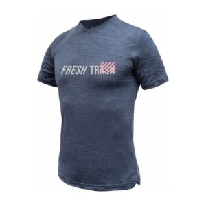 Pánské funkční triko s krátkým rukávem Fresh Trash Merino tencel logo 2.0 - Blue Velikost: XL