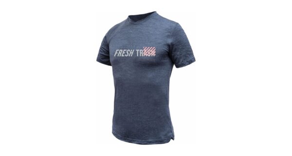 Pánské funkční triko s krátkým rukávem Fresh Trash Merino tencel logo 2.0 - Blue Velikost: XL
