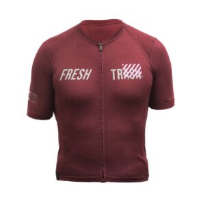 Pánský cyklistický dres Fresh Trash Lite merino EVO - Merlot red Velikost: L