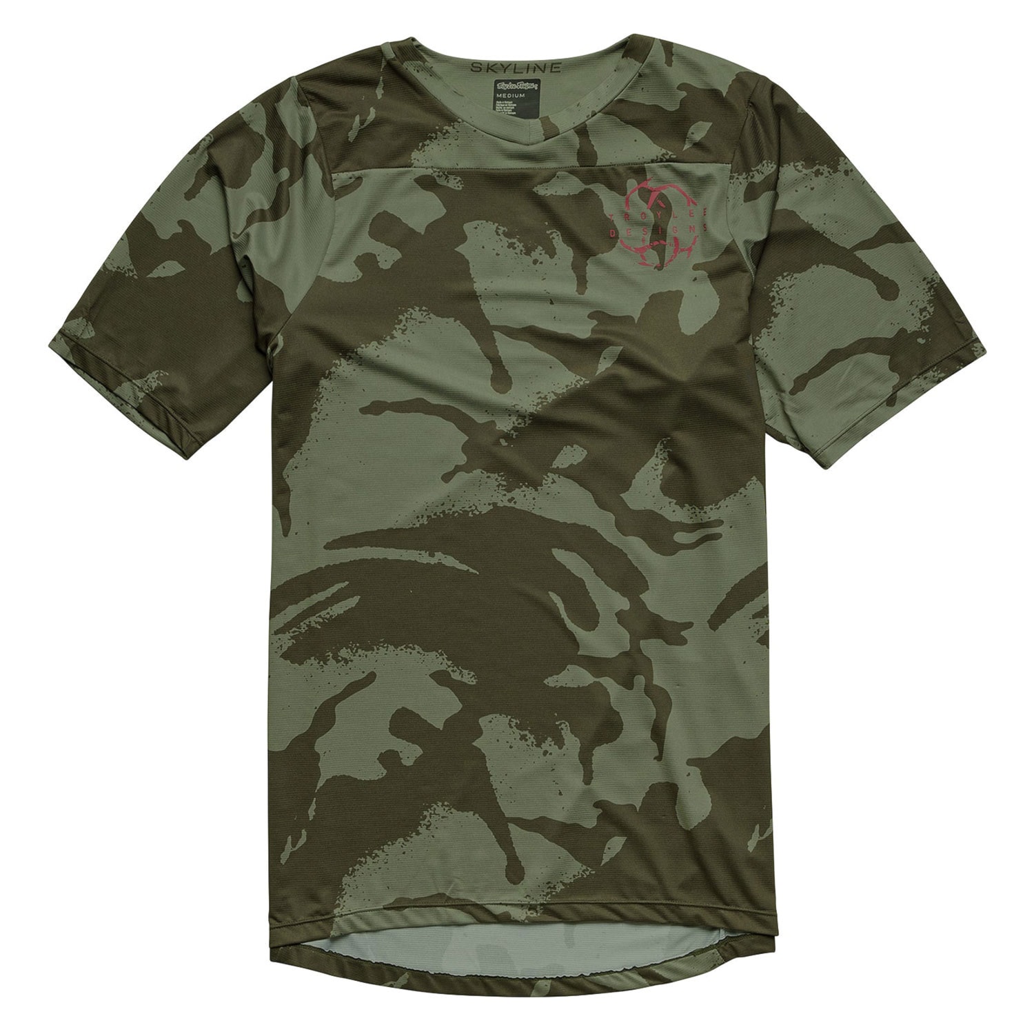 Pánský cyklistický dres Troy Lee Designs Skyline - Camo Olive Velikost: L