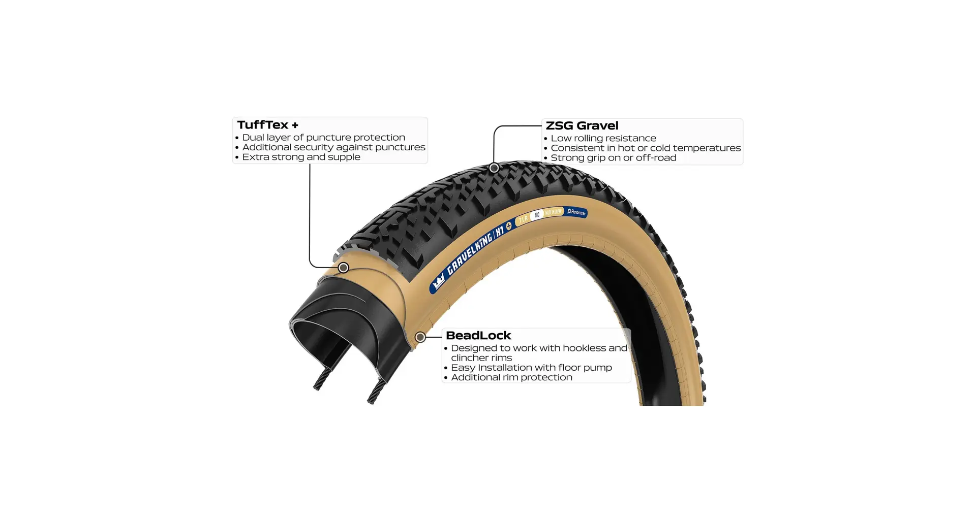 Plášť Panaracer Gravelking X1+ - černá/hnědá Šířka: 700x40 - Obrázek 2