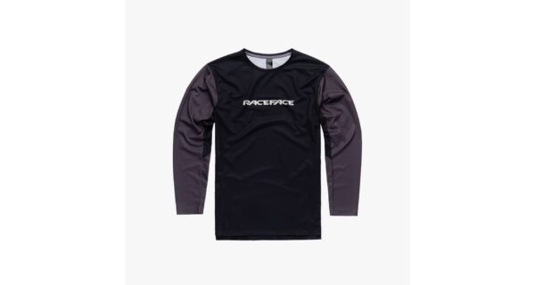 RACE FACE SOFTGOODS Pánský cyklistický dres Race Face Indy dl.rukáv - charcoal Velikost: M