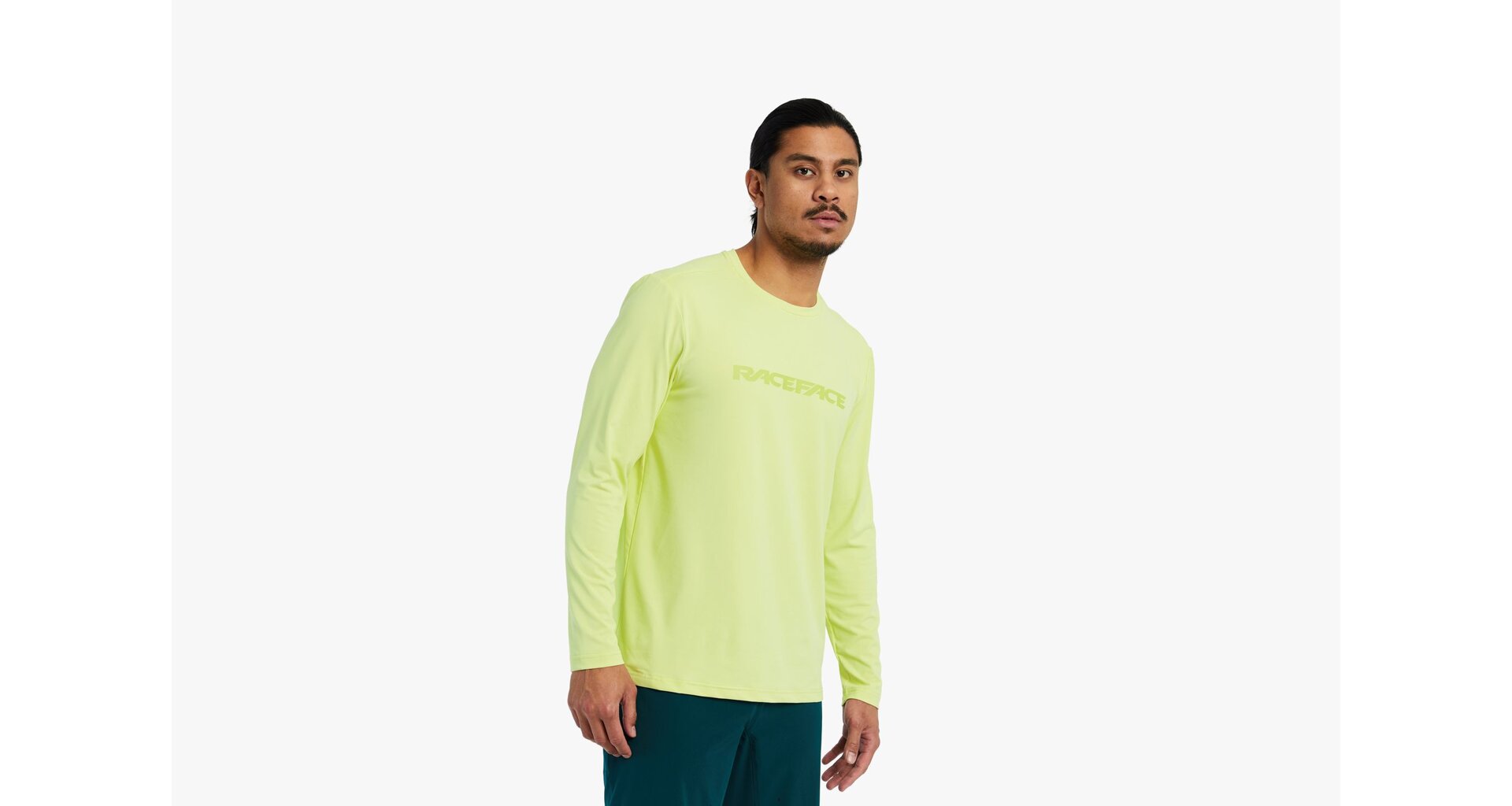 RACE FACE SOFTGOODS Pánský dres Race Face Commit Tech Top dl.rukáv - tea green Velikost: L - Obrázek 2