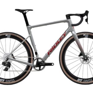 Silniční kolo Ridley Grifn RS Sram Force XPLR - Battleship Grey/Candy Red Metallic Velikost: S