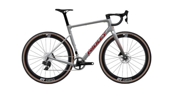 Silniční kolo Ridley Grifn RS Sram Force XPLR - Battleship Grey/Candy Red Metallic Velikost: S