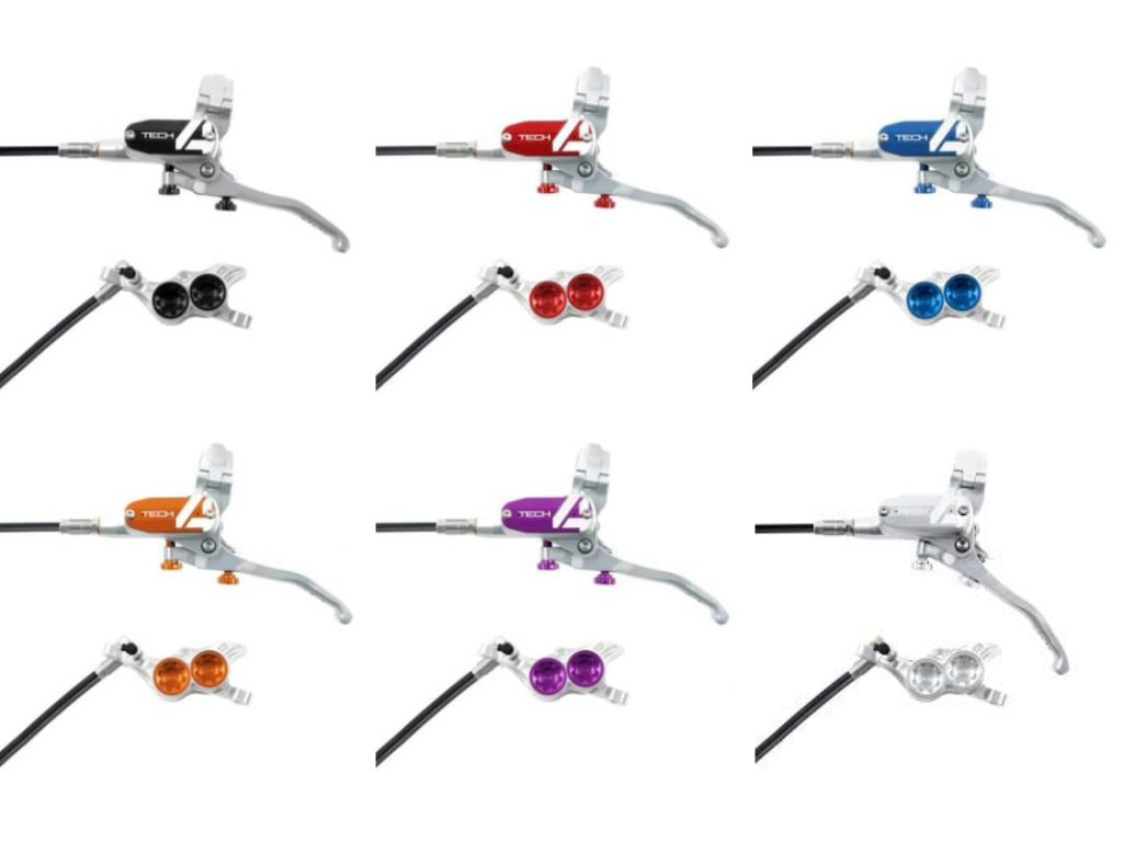 Sada kotoučových brzd Hope Tech 4 E4 - stříbrná Barevná kombinace: Oranžové - Obrázek 2