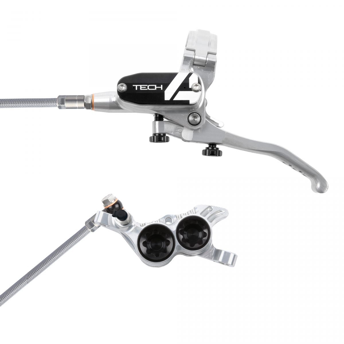 Sada kotoučových brzd Hope Tech 4 V4 - stříbrná Barevná kombinace: Černé