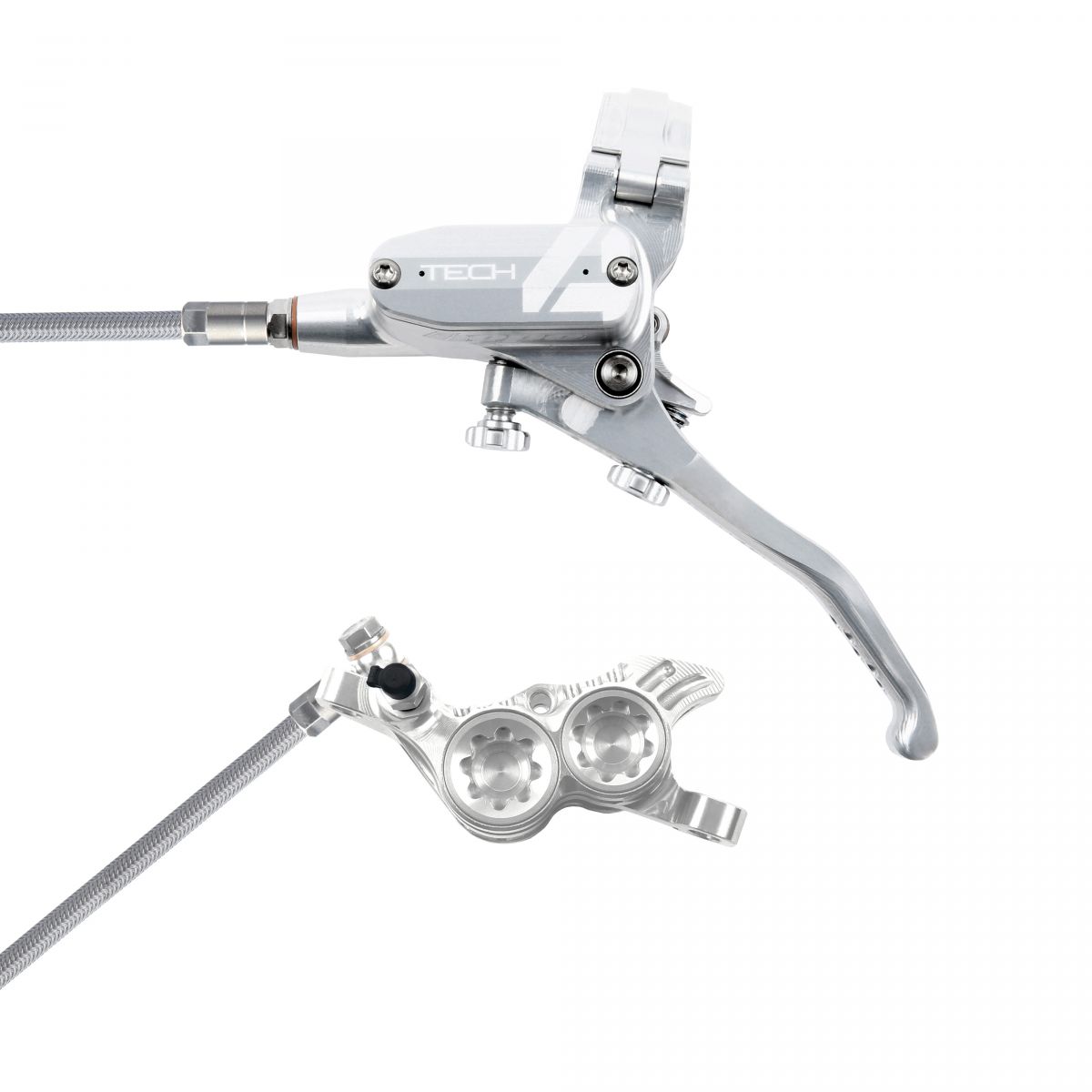 Sada kotoučových brzd Hope Tech 4 V4 - stříbrná Barevná kombinace: Stříbrné