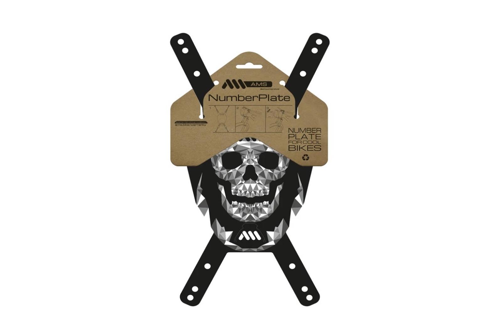 AMS destička na startovní čísla - Skull - Obrázek 2