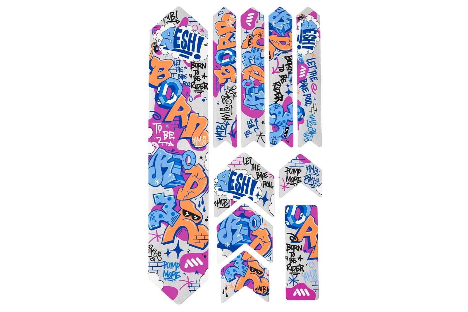 AMS ochranné polepy - EXTRA - Born To Be Rider - modrý