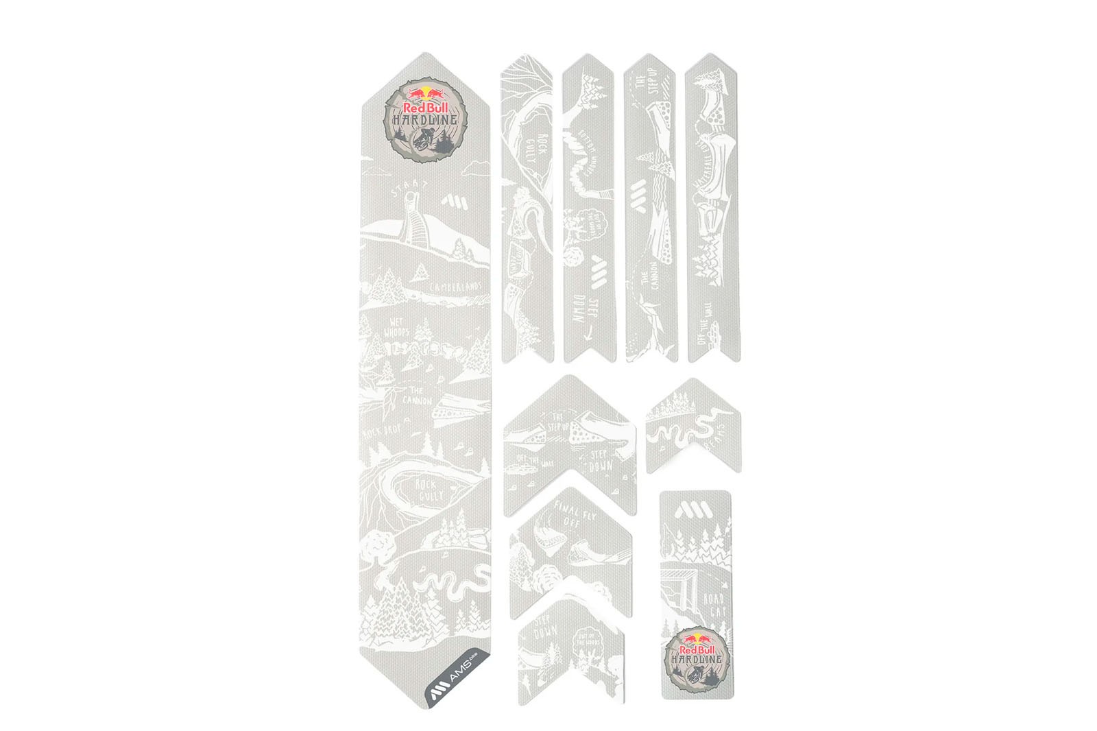 AMS ochranné polepy - EXTRA - RedBull Hardline - White