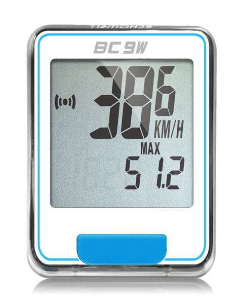 Bezdrátový computer Echowell BC9W Barva: Bílo-modrá