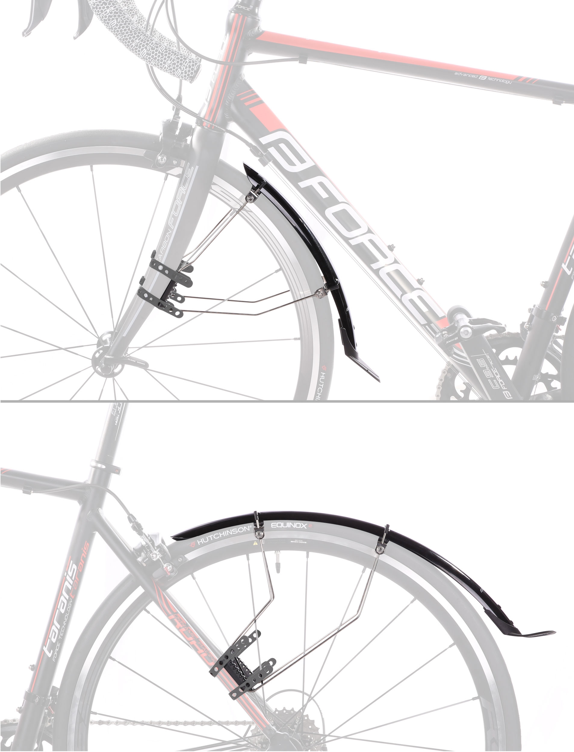 Blatníky FORCE WIN42 Aluflex 28" + vzpěry - černé - Obrázek 2