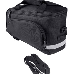 Brašna na zadní nosič FORCE SLIM BUD - černá 9 l