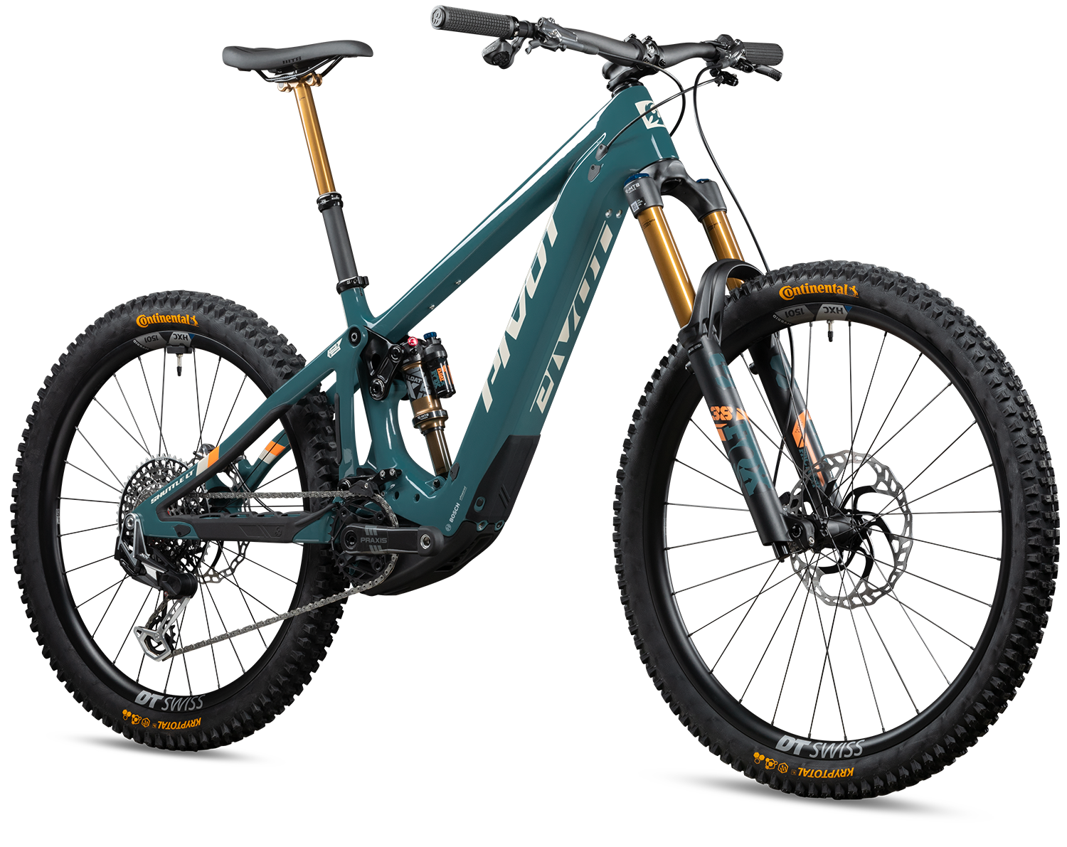 Celoodpružené elektrokolo Pivot Shuttle LT Team XX Eagle Transmission Barva: Willow Green