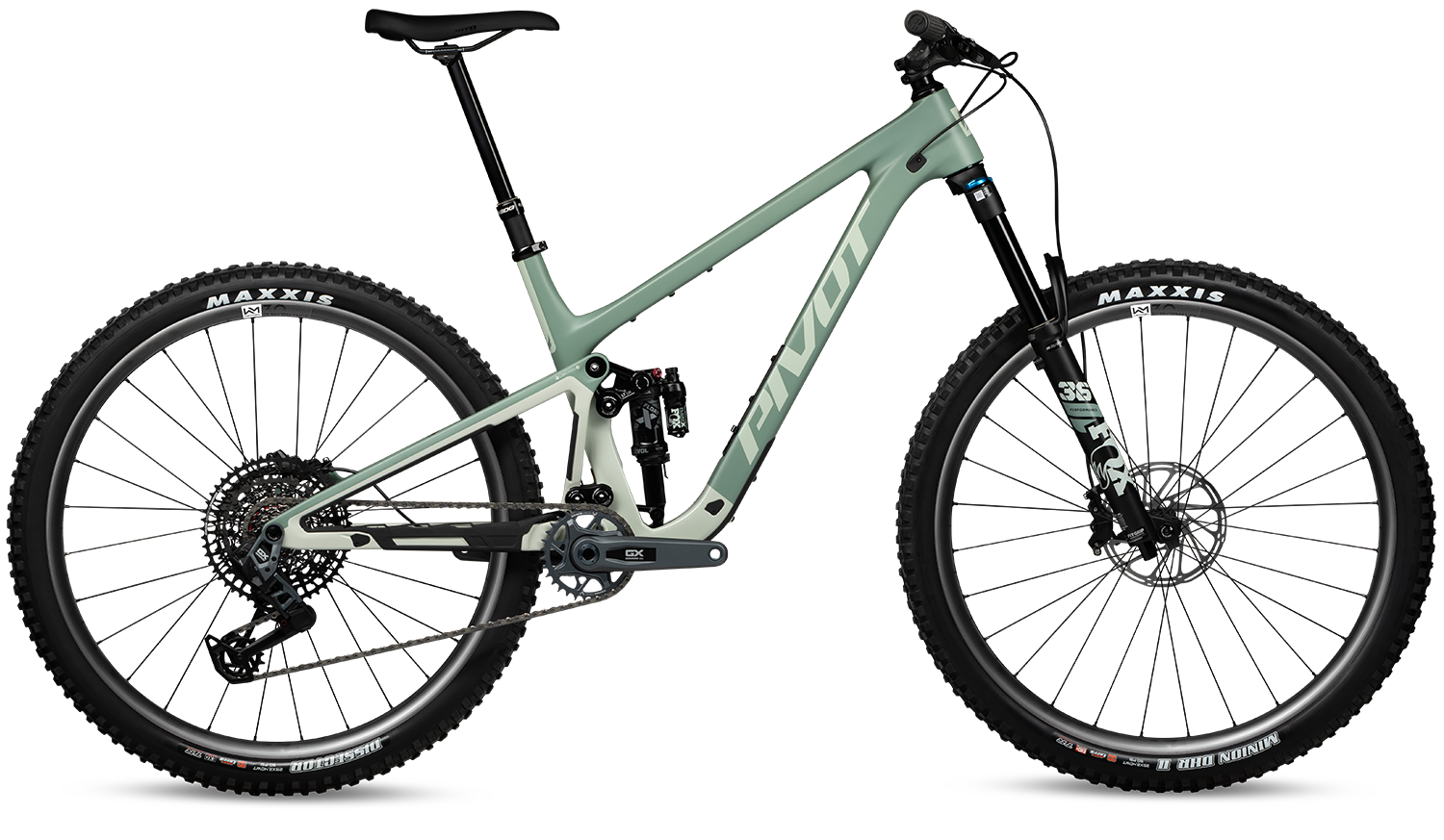 Celoodpružené kolo Pivot Trailcat LT Ride GX Eagle Transmission Barva: Green Meadow Mist