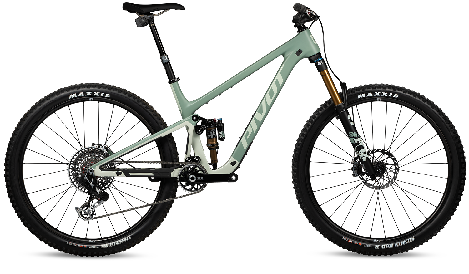 Celoodpružené kolo Pivot Trailcat LT Team XX Eagle Transmission Barva: Green Meadow Mist