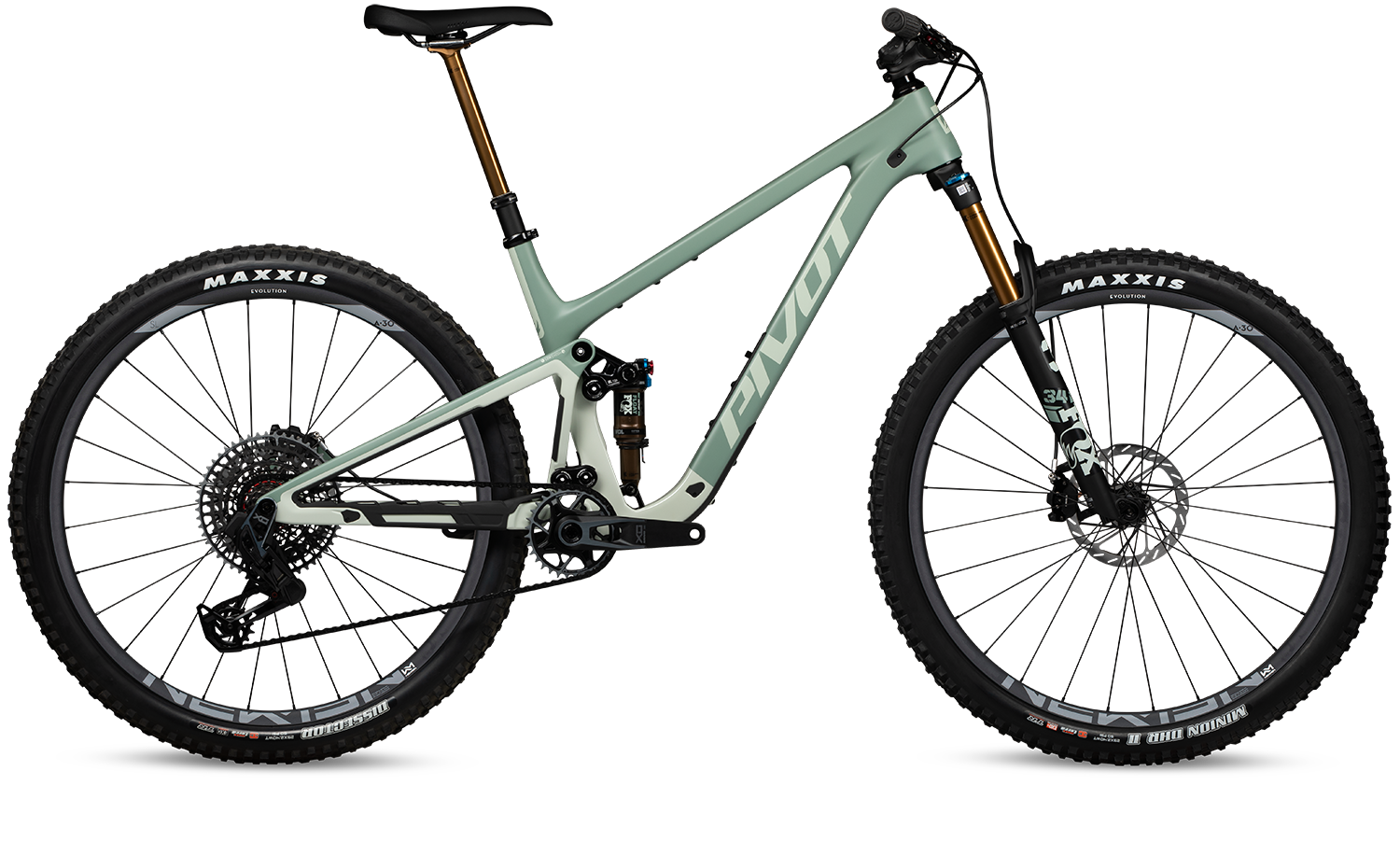 Celoodpružené kolo Pivot Trailcat SL Pro X0 Eagle Transmission Barva: Green Meadow Mist