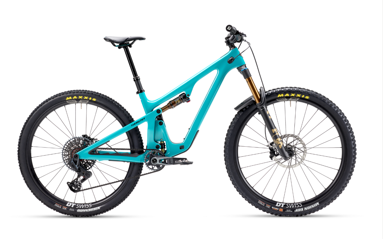 Celoodpružené kolo Yeti SB120 T3 X0 AXS Transmission - Turquoise Velikost: XXL