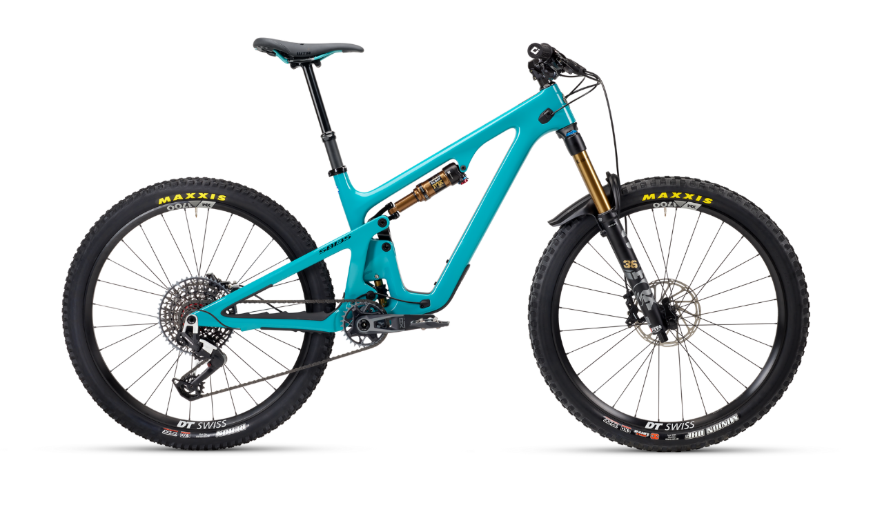 Celoodpružené kolo Yeti SB135 T2 X0/90 Transmission - Turquoise Velikost: XL