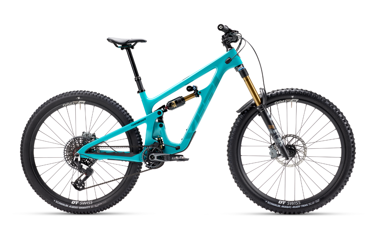 Celoodpružené kolo Yeti SB160 T2 X0/90 Transmission - Turquoise Velikost: XXL