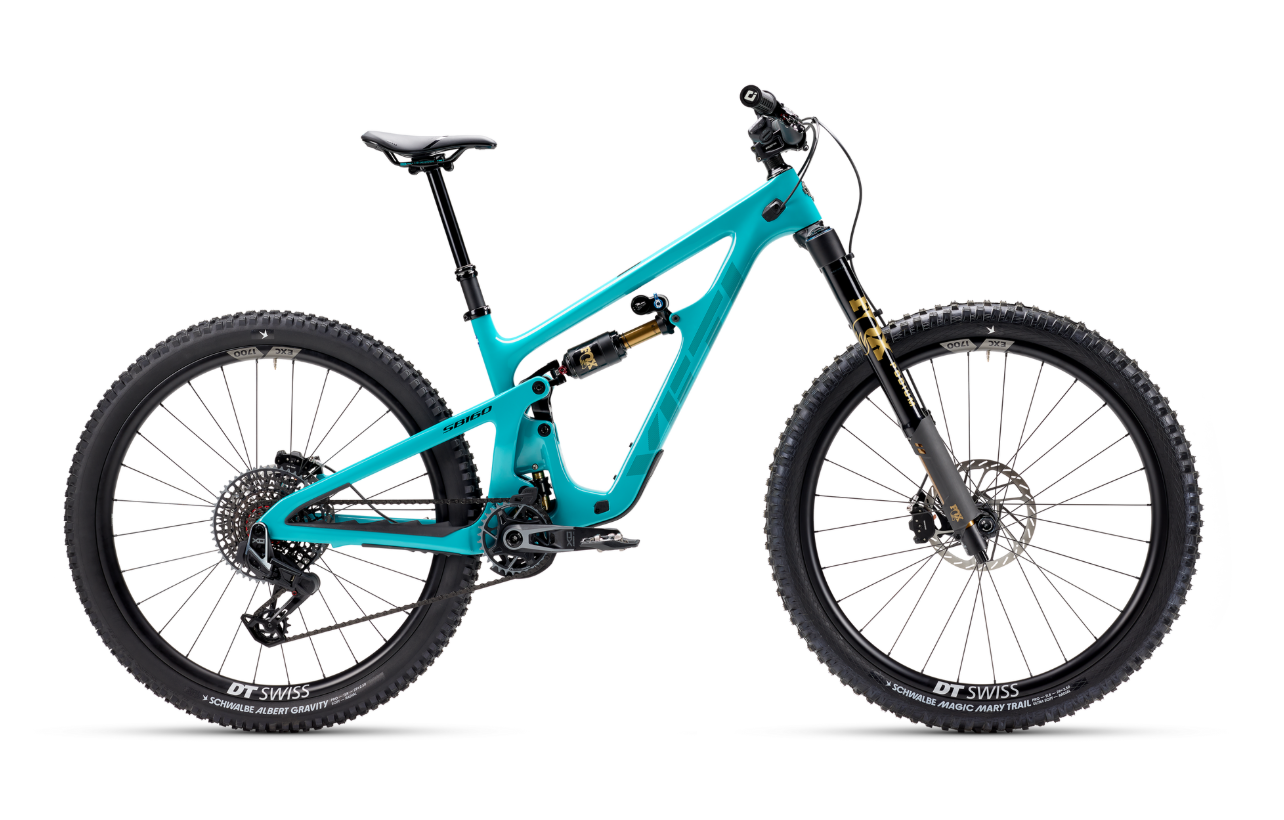 Celoodpružené kolo Yeti SB160 T3 X0 AXS Transmission - Turquoise Velikost: XXL
