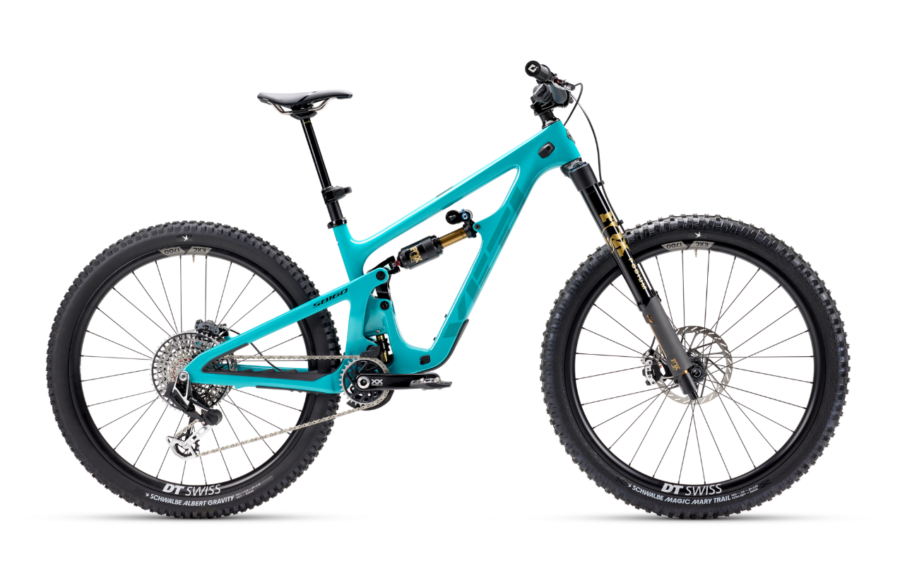 Celoodpružené kolo Yeti SB160 T4 XX AXS Transmission - Turquoise Velikost: XXL