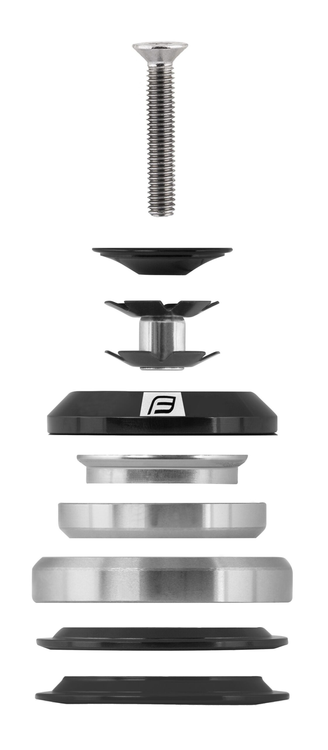 Hlavové složení FORCE TAPER 1 1/8"-1 1/2" integrov. - černé - Obrázek 2